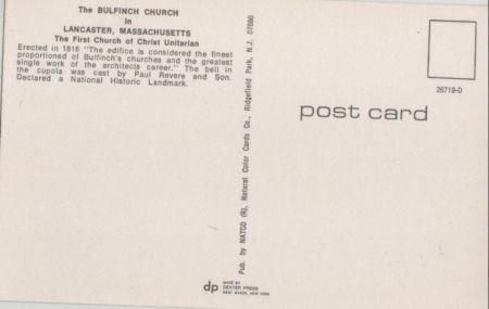 Lancaster - USA - Bulfinch church Lancaster - USA - Bulfinch church