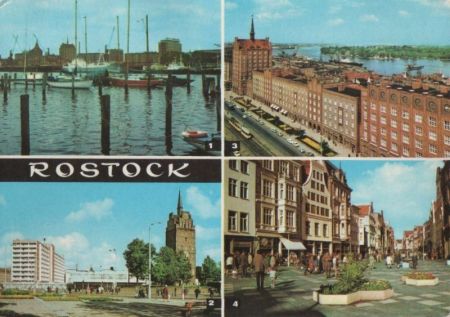 Rostock - u.a. Blick auf Lange Straße - 1978 Rostock - u.a. Blick auf Lange Straße - 1978