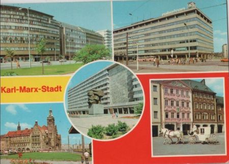 Karl-Marx-Stadt, Chemnitz - u.a. Centrum-Warenhaus - ca. 1980 Karl-Marx-Stadt, Chemnitz - u.a. Centrum-Warenhaus - ca. 1980