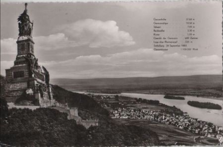 Rüdesheim - Niederwalddenkmal - 1956 Rüdesheim - Niederwalddenkmal - 1956
