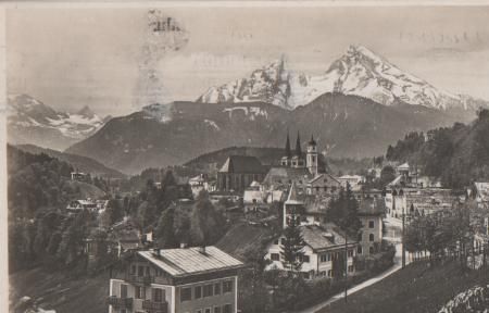 Berchtesgaden mit Watzmann - 1929 Berchtesgaden mit Watzmann - 1929