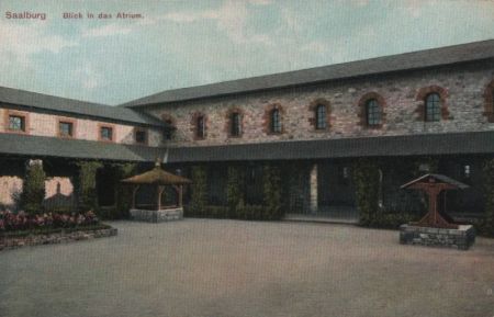 Bad Homburg, Kastell Saalburg - Blick in das Atrium - ca. 1920 Bad Homburg, Kastell Saalburg - Blick in das Atrium - ca. 1920