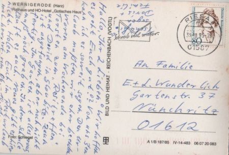 Wernigerode - Rathaus und HO-Hotel