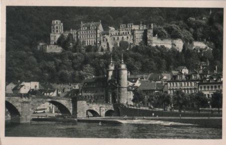 Heidelberg - Schloß und Neckarbrücke - 1955 Heidelberg - Schloß und Neckarbrücke - 1955
