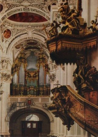 Passau - Dom, Orgel und Kanzel - 1980 Passau - Dom, Orgel und Kanzel - 1980