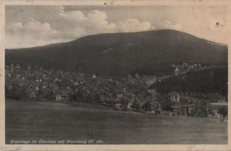 Braunlage - mit Wurmberg - 1933 Braunlage - mit Wurmberg - 1933