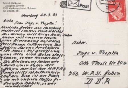 Kletkamp - Schloss, das gelbe Zimmer