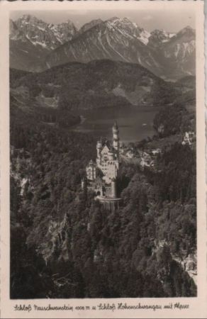 Schwangau Neuschwanstein - und Schloß Hohenschwangau - 1953 Schwangau Neuschwanstein - und Schloß Hohenschwangau - 1953