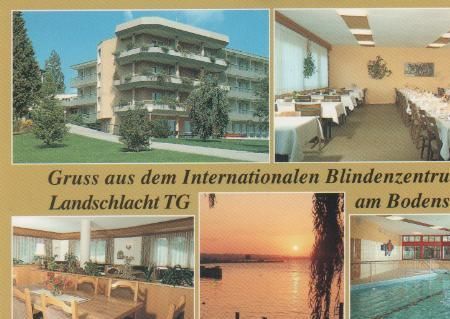 Schweiz - Gruss aus dem Internationalen Blindenzentrum Landschlacht TG am Bodensee - ca. 1985 Schweiz - Gruss aus dem Internationalen Blindenzentrum Landschlacht TG am Bodensee - ca. 1985