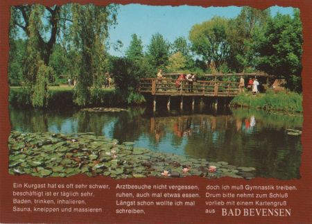 Bad Bevensen - mit Gedicht - ca. 1985 Bad Bevensen - mit Gedicht - ca. 1985