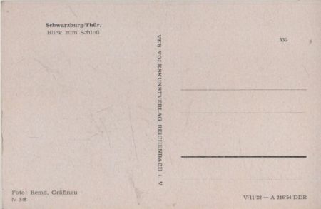 Schwarzburg - Blick zum Schloss