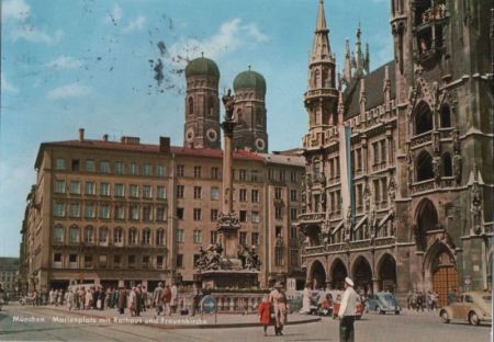München - Marienplatz mit Dom - 1960 München - Marienplatz mit Dom - 1960