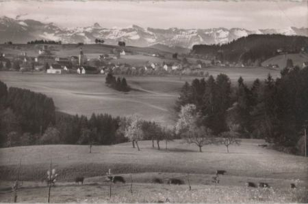 Scheidegg - Blick vom Aussichtspunkt Lötz - 1958 Scheidegg - Blick vom Aussichtspunkt Lötz - 1958