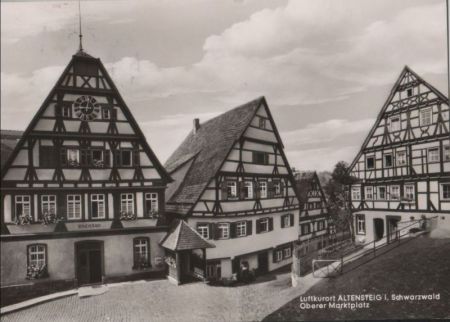 Altensteig - Oberer Marktplatz - 1972 Altensteig - Oberer Marktplatz - 1972