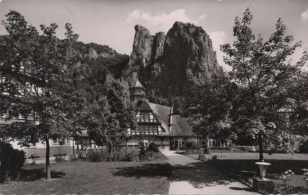 Bad Münster am Stein - Bäderhaus mit Rheingrafenstein - ca. 1960