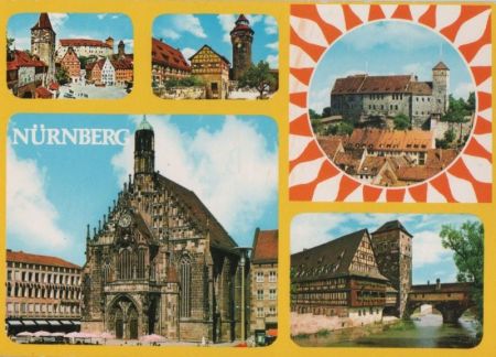 Nürnberg - 5 Teilbilder - ca. 1980 Nürnberg - 5 Teilbilder - ca. 1980