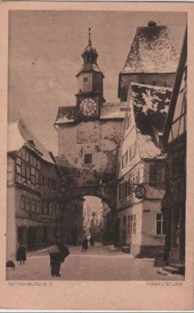Rothenburg - Markusturm - 1924 Rothenburg - Markusturm - 1924