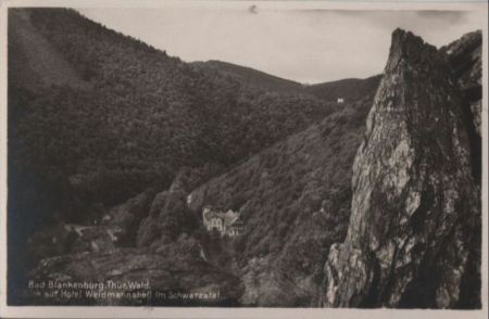 Bad Blankenburg - Blick auf Hotel Weidmannsheil - ca. 1950 Bad Blankenburg - Blick auf Hotel Weidmannsheil - ca. 1950