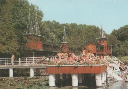 Ungarn - Heviz - Heilbad - Strand - ca. 1975 Ungarn - Heviz - Heilbad - Strand - ca. 1975