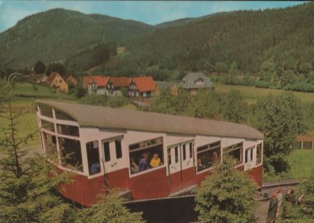 Oberweißbach - Bergbahn an Talstation - 1977 Oberweißbach - Bergbahn an Talstation - 1977