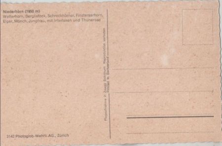 Wetterhorn - Schweiz - Niederhorn