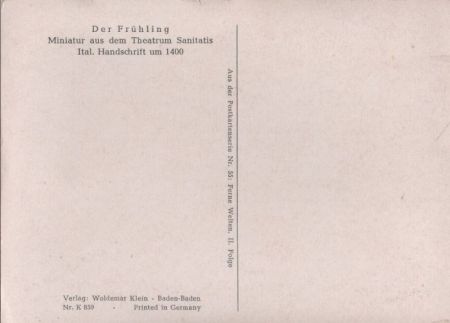 Der Frühling Ital. Handschrift