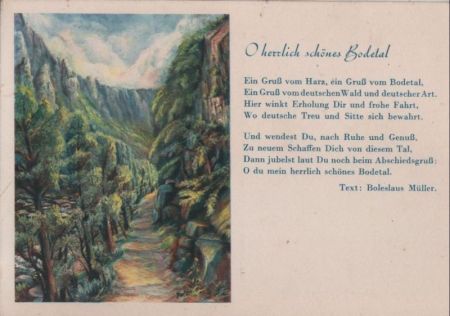 O herrlich schönes Bodetal Zeichnung O herrlich schönes Bodetal Zeichnung