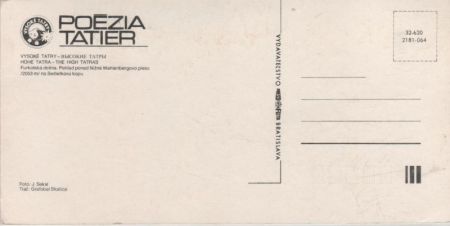 Vysoke Tatry - Hohe Tatra - Slowakei - Poezia Tatier