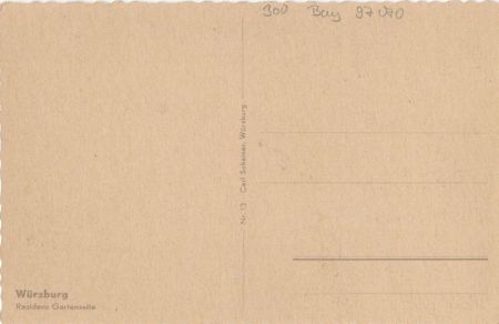 Würzburg - Residenz, Gartenseite