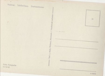 Weimar - Schillerhaus, Sterbezimmer