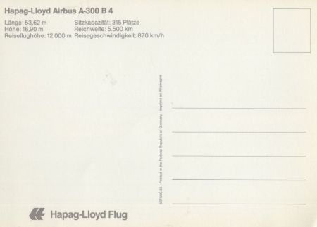 Hapag-LLoyd Airbus A-300 B 4