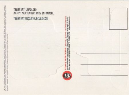 Aufreißkarte Tearaway unfolded
