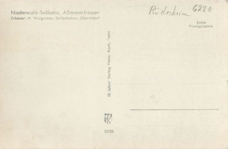 Rüdesheim-Assmannshausen - Niederwald-Seilbahn