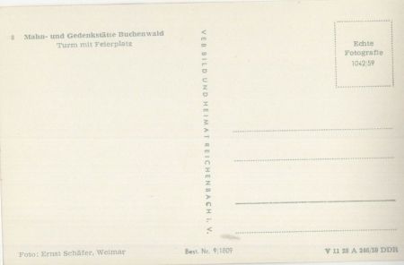 Buchenwald - Gedenkstätte, Turm mit Feierplatz Buchenwald - Gedenkstätte, Turm mit Feierplatz