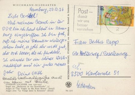 Lochner - Engel aus Madonna in der Rosenlaube
