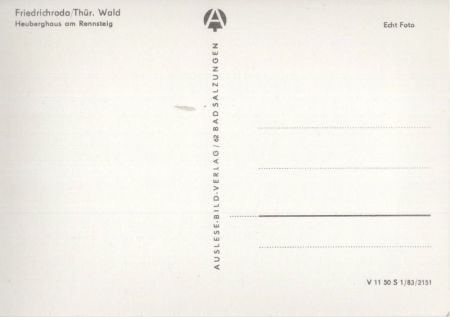Friedrichroda - Heuberghaus am Rennsteig