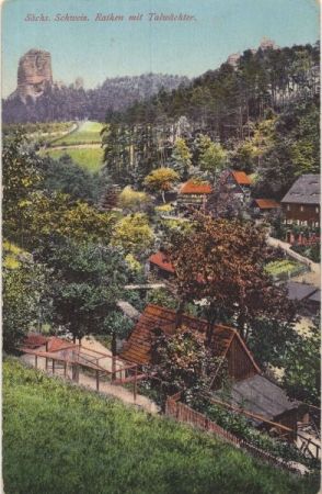 Sächsische Schweiz - Rathen mit Talwächter Sächsische Schweiz - Rathen mit Talwächter