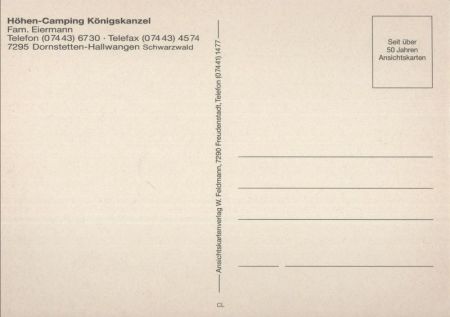 Dornstetten - Hallwangen - Camping Königskanzel