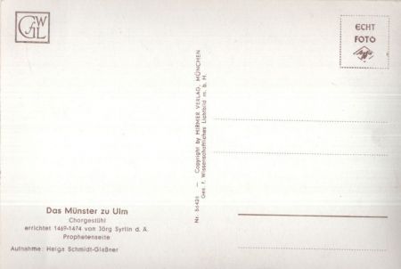 Ulm - Münster, Chorgestühl