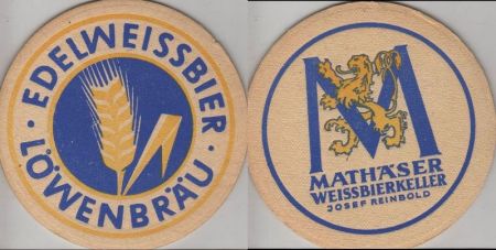Bierdeckel rund - Löwenbräu Edelweissbier Bierdeckel rund - Löwenbräu Edelweissbier