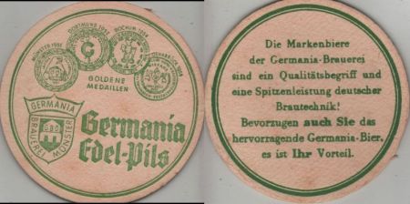 Bierdeckel rund - Germania Bierdeckel rund - Germania