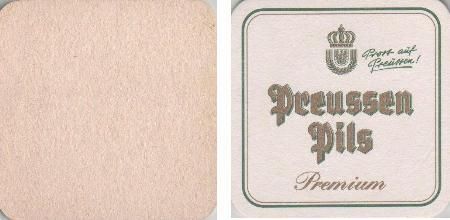 Bierdeckel quadratisch - Preussen Pils Premium Bierdeckel quadratisch - Preussen Pils Premium