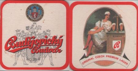 Bierdeckel quadratisch - Budweiser (Tschechien) Bierdeckel quadratisch - Budweiser (Tschechien)