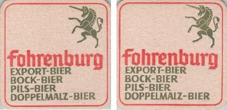 Bierdeckel quadratisch - Fohrenburg - vier Biere Bierdeckel quadratisch - Fohrenburg - vier Biere