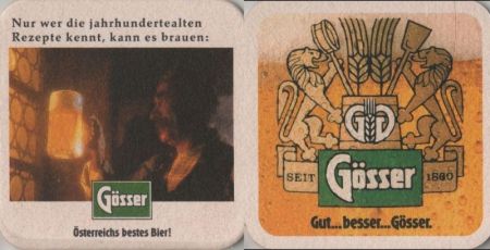 Bierdeckel quadratisch - Gösser Bierdeckel quadratisch - Gösser