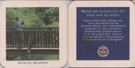 Bierdeckel quadratisch - Schneider Bierdeckel quadratisch - Schneider