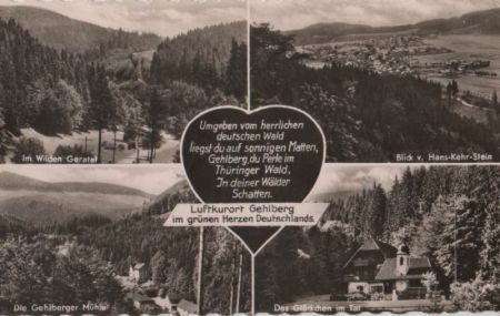 Gehlberg - u.a. Blick vom Hans-Kehr-Stein - 1962 Gehlberg - u.a. Blick vom Hans-Kehr-Stein - 1962