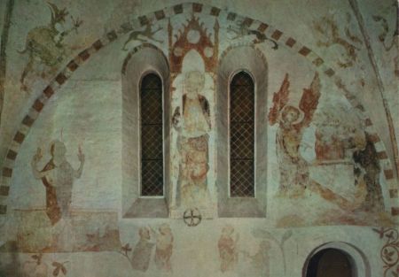 Neukirchen - St. Antoniuskirche, Wandmalerei - 1977 Neukirchen - St. Antoniuskirche, Wandmalerei - 1977
