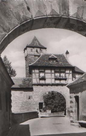 Rothenburg Tauber - Röderbastei - ca. 1955 Rothenburg Tauber - Röderbastei - ca. 1955