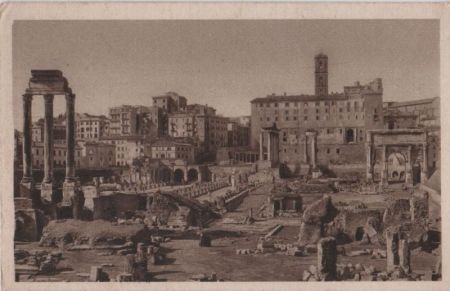 Italien - Rom - Roma - Foro Romano con il Tempio - ca. 1950 Italien - Rom - Roma - Foro Romano con il Tempio - ca. 1950